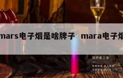 mars电子烟是啥牌子  mara电子烟 