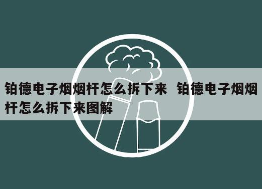 铂德电子烟烟杆怎么拆下来  铂德电子烟烟杆怎么拆下来图解 